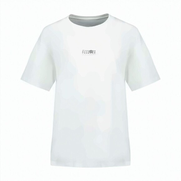 Mm6 By Maison Margiela Short-Sleeve T-Shirt With Subtle Branding Detail - NWT